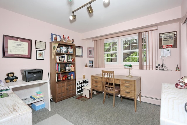 4 Stockbridge Ave, Suffern, NY 10901 - home office with a baseboard radiator and carpet floors