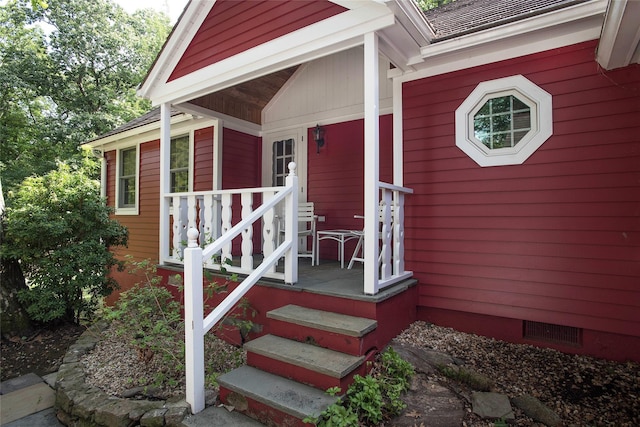 view of exterior entry