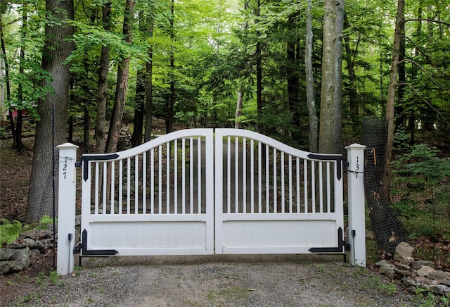 gate with a view of trees