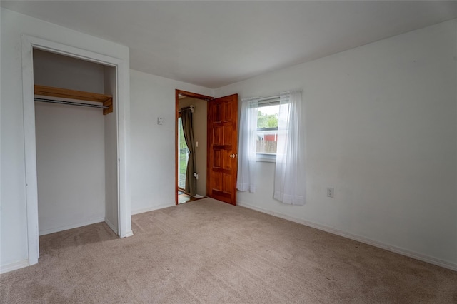 231 Stone Bridge Road Ext, Durham, NY 12423 - unfurnished bedroom featuring light carpet, a closet, and baseboards