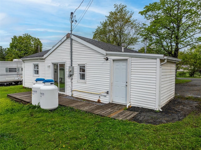 231 Stone Bridge Road Ext, Durham, NY 12423 - back of house featuring a lawn and roof with shingles