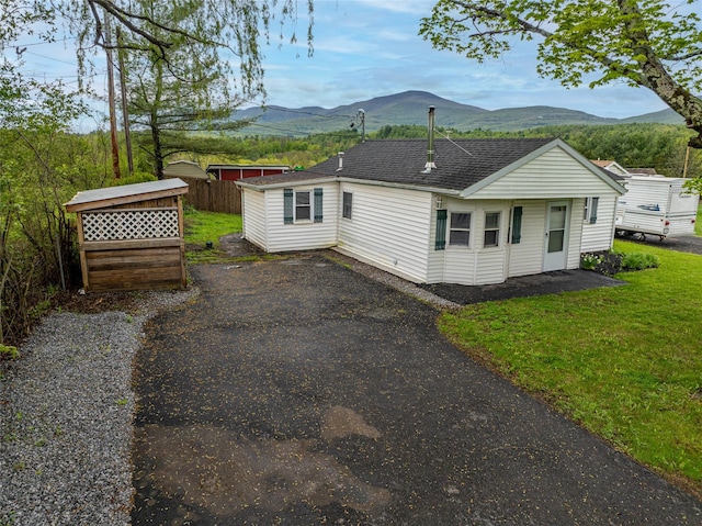 231 Stone Bridge Road Ext, Durham, NY 12423 - view of side of property with a mountain view and a shingled roof