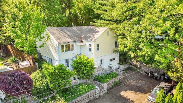 view from above of property