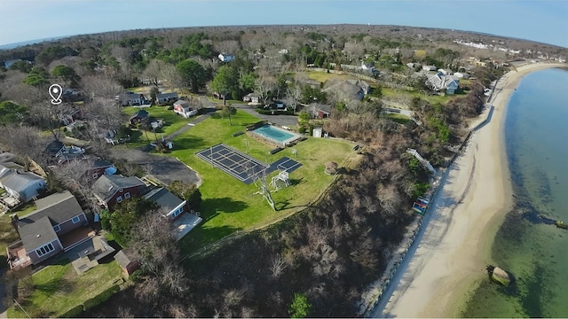 67 N Rd Unit A, Hampton Bays, NY 11946 - aerial view of property and surrounding area featuring a large body of water and nearby suburban area
