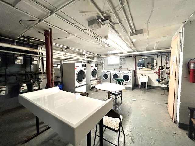 62-64 Saunders St Unit 3H, Rego Park, NY 11374 - basement with independent washer and dryer