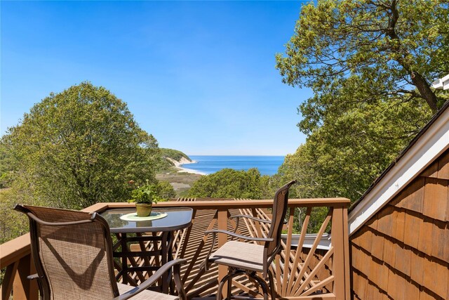 3 Summit Dr, Baiting Hollow, NY 11933 - wooden deck featuring a water view