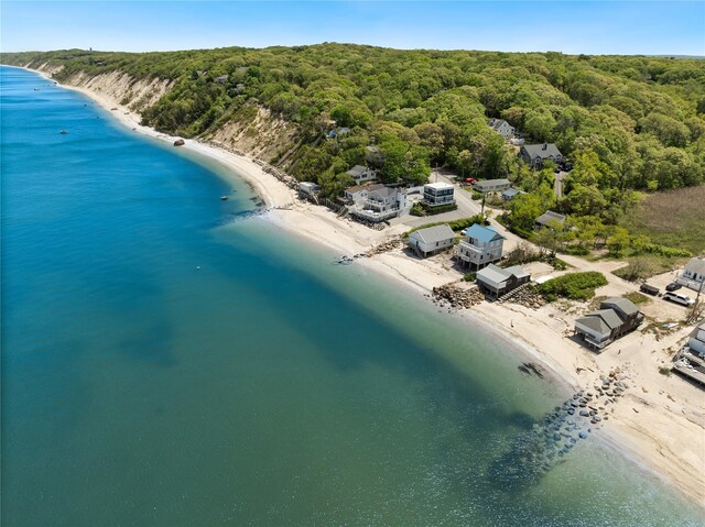 3 Summit Dr, Baiting Hollow, NY 11933 - aerial view of a heavily wooded area and waterfront with a beach