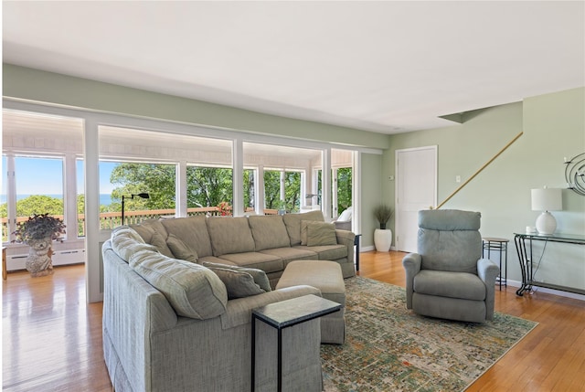 3 Summit Dr, Baiting Hollow, NY 11933 - living room with wood finished floors and baseboards