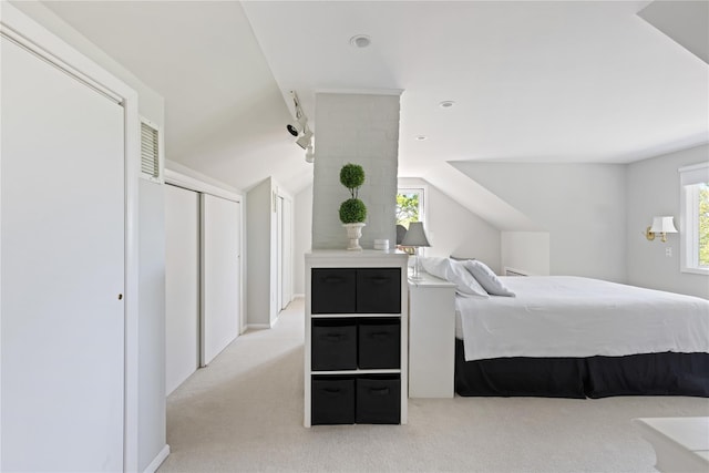 3 Summit Dr, Baiting Hollow, NY 11933 - bedroom featuring vaulted ceiling and carpet floors