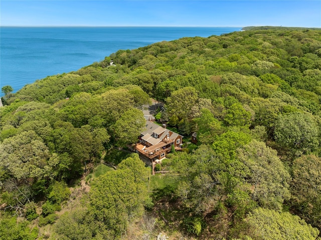 3 Summit Dr, Baiting Hollow, NY 11933 - view of subject property featuring a heavily wooded area and a large body of water