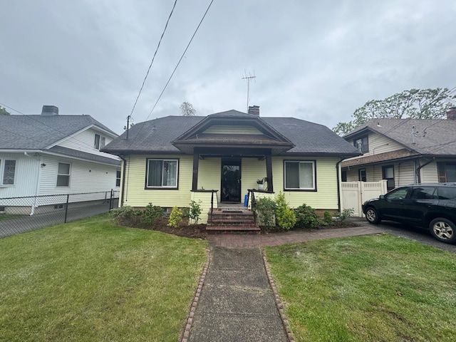 112 E Seaman Ave E, Freeport, NY 11520 - bungalow-style home featuring a chimney and a shingled roof