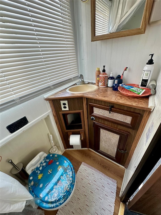 360 Bch 59th St Unit C2Dock, Arverne, NY 11692 - detailed view of vanity and wood finished floors