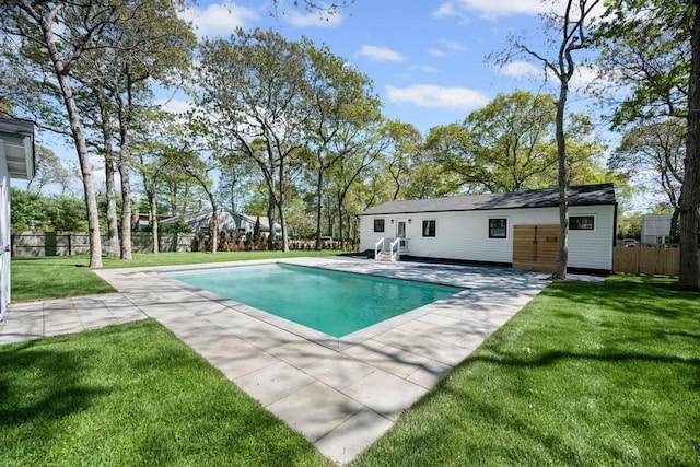10 Shinnecock Ln, Hampton Bays, NY 11946 - view of swimming pool featuring a patio area