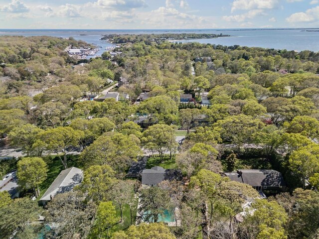 10 Shinnecock Ln, Hampton Bays, NY 11946 - aerial overview of property's location featuring a large body of water