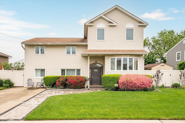 251 N Idaho Ave, Massapequa, NY 11758 - tri-level home featuring a gate and a patio area