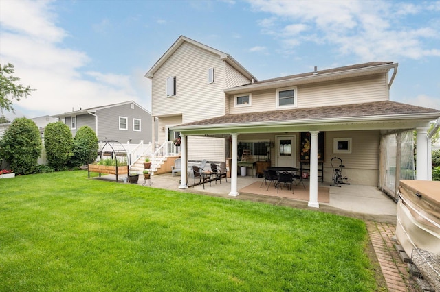 251 N Idaho Ave, Massapequa, NY 11758 - back of house featuring a patio and a lawn