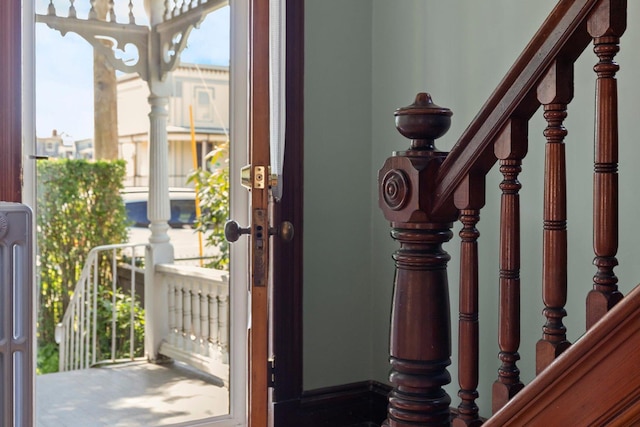 604 Main St, Greenport, NY 11944 - entryway with stairs