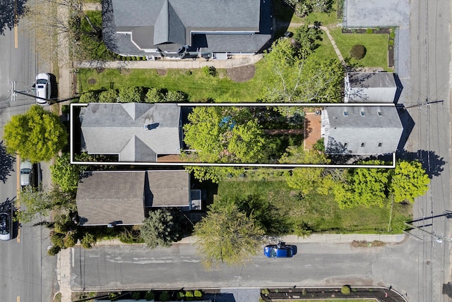 604 Main St, Greenport, NY 11944 - aerial view of property's location with property parcel outlined