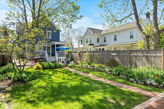 604 Main St, Greenport, NY 11944 - view of yard with a deck