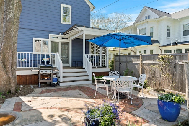604 Main St, Greenport, NY 11944 - view of patio / terrace with outdoor dining area and a grill