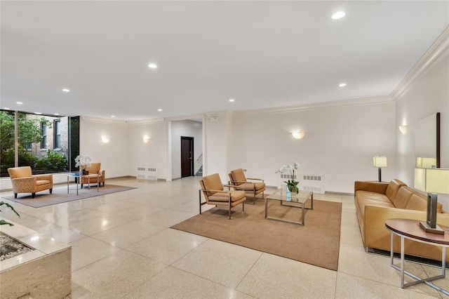 100-25 Queens Blvd Unit 6E, Forest Hills, NY 11375 - building lobby featuring crown molding and recessed lighting