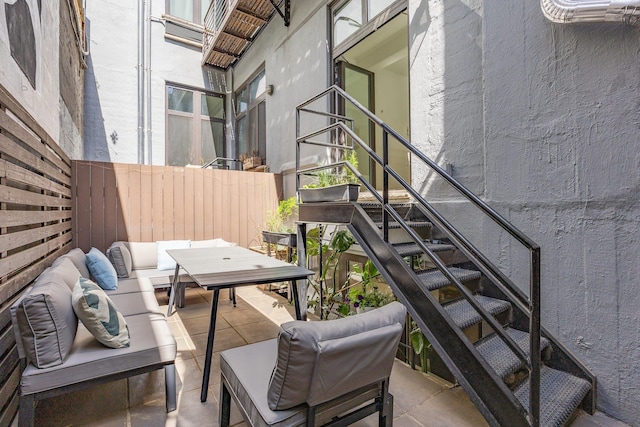 242 S 1st St Unit 1D, Brooklyn, NY 11211 - view of patio with outdoor lounge area and stairs