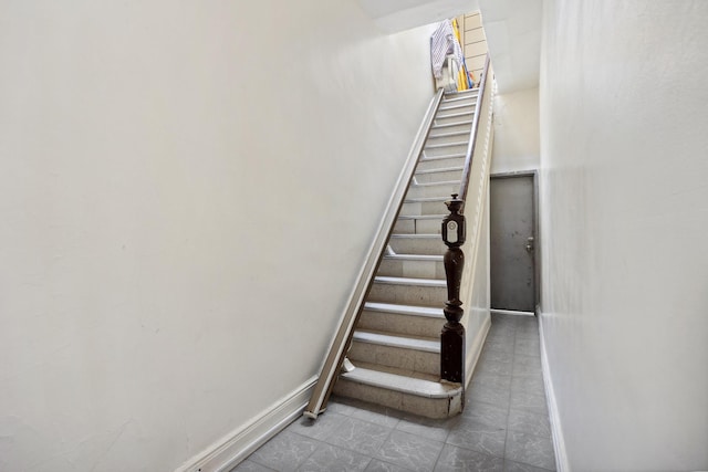 42-06 66th St, Woodside, NY 11377 - stairs with tile patterned flooring