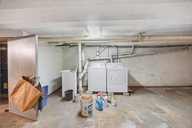 42-06 66th St, Woodside, NY 11377 - unfinished basement with independent washer and dryer