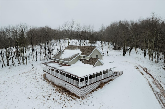 26 Beckys Hill Rd, Hurleyville, NY 12747 - view of snowy aerial view