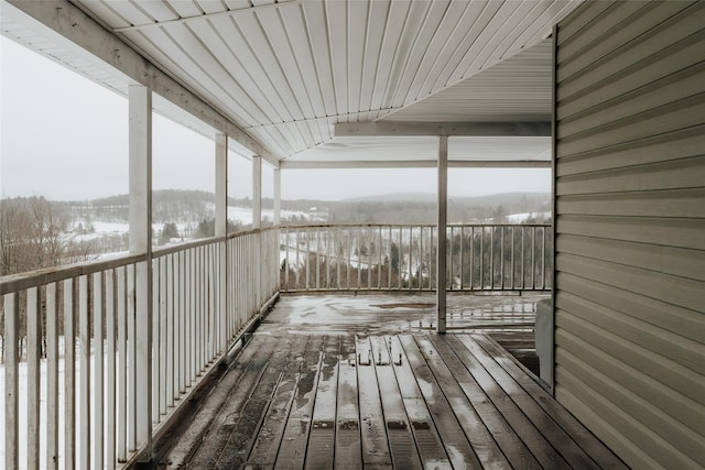 26 Beckys Hill Rd, Hurleyville, NY 12747 - view of snow covered deck