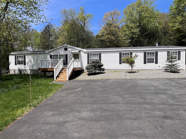 265 Old Tacy Rd Unit Tr95, Swan Lake, NY 12783 - manufactured / mobile home featuring a wooden deck