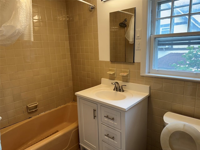 163-18 Cryders Ln, Whitestone, NY 11357 - full bath featuring tile walls, shower / bath combination, and vanity