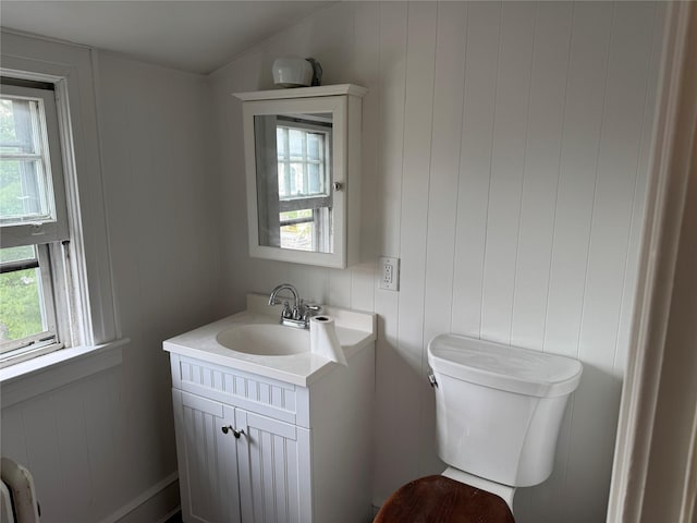 163-18 Cryders Ln, Whitestone, NY 11357 - half bath featuring healthy amount of natural light, vanity, and a decorative wall