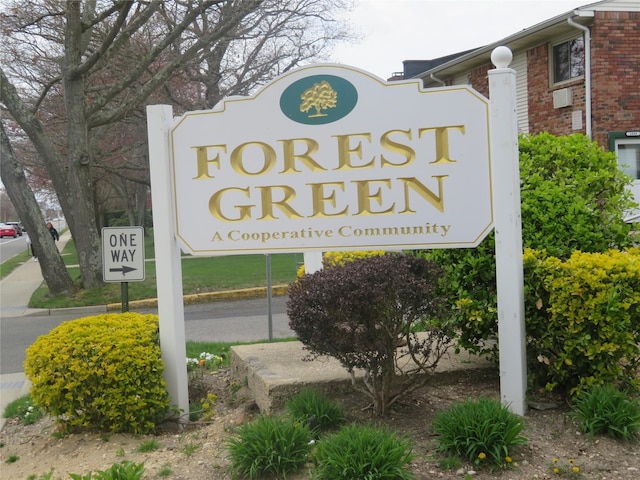 view of community sign