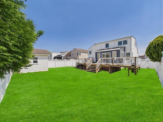 rear view of house with a deck