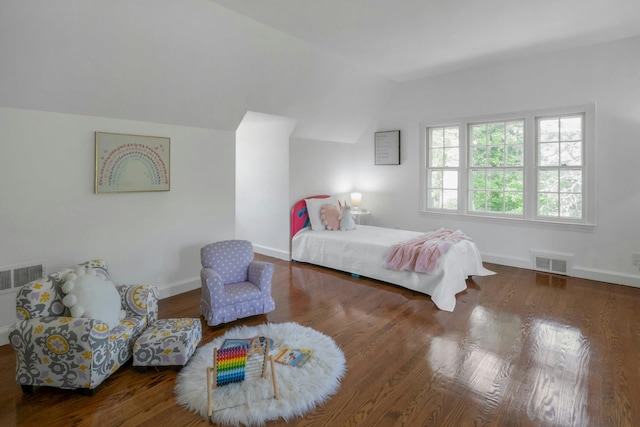 40 Brookby Rd, Scarsdale, NY 10583 - bedroom featuring vaulted ceiling, wood finished floors, and baseboards