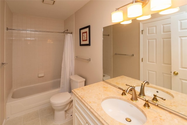 9 Clara Ct, Cortlandt Manor, NY 10567 - full bath with tile patterned flooring, vanity, toilet, and shower / tub combo