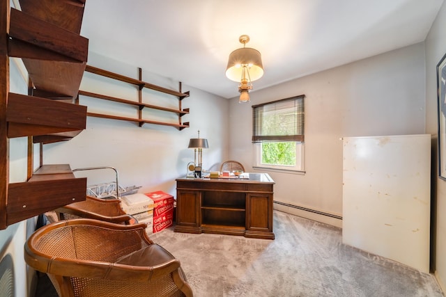 1 Karin Ct, East Northport, NY 11731 - office space with a baseboard radiator and light carpet