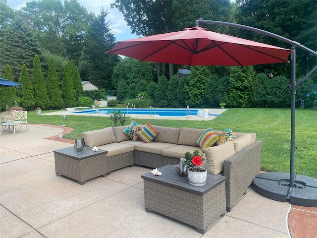 8 Wichard Blvd, Commack, NY 11725 - view of patio / terrace with outdoor lounge area and an outdoor pool