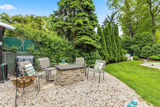 8 Wichard Blvd, Commack, NY 11725 - view of patio / terrace featuring an outdoor fire pit