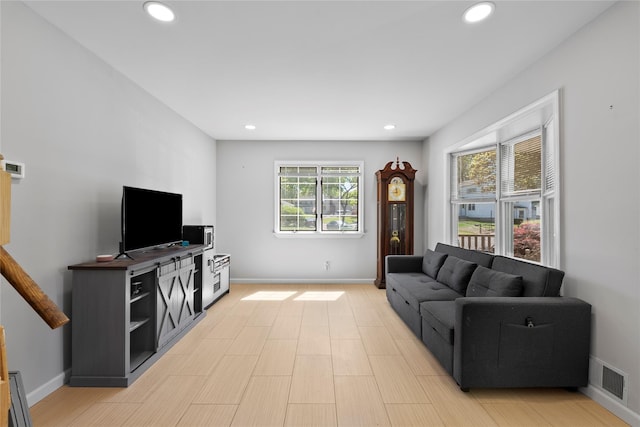 31 Wagon Ln E, Centereach, NY 11720 - living area featuring baseboards and recessed lighting