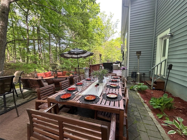 12 Rockridge Rd, Ardsley, NY 10502 - view of patio / terrace featuring entry steps, outdoor lounge area, and outdoor dining space