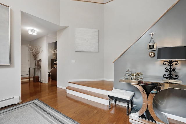 12 Rockridge Rd, Ardsley, NY 10502 - office space with wood finished floors, a baseboard heating unit, and baseboards