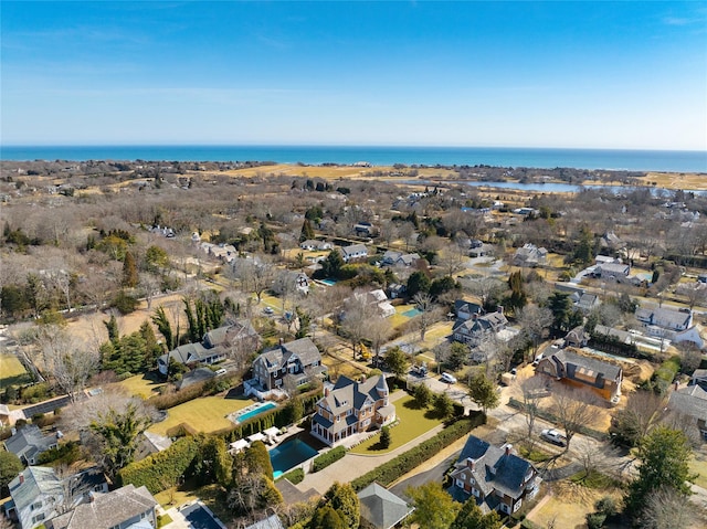 30 Huntting Ln, East Hampton, NY 11937 - aerial view of property's location featuring nearby suburban area and a large body of water