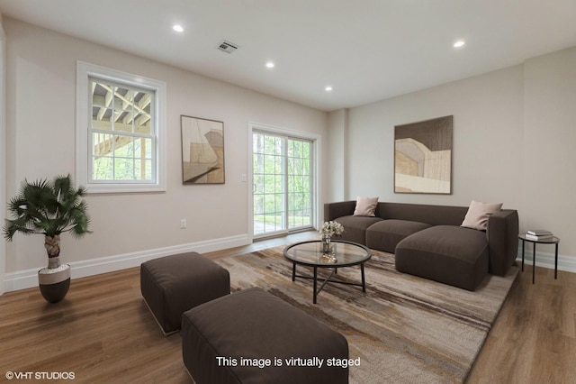 6 Reina Ct, Valley Cottage, NY 10989 - living area featuring wood finished floors, recessed lighting, and baseboards