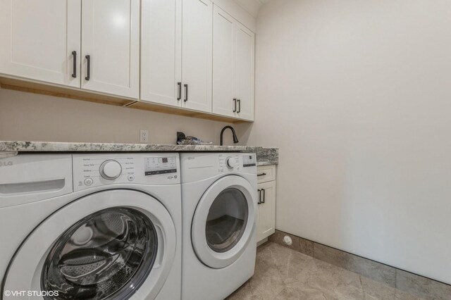 6 Reina Ct, Valley Cottage, NY 10989 - clothes washing area with washing machine and dryer, cabinet space, and baseboards