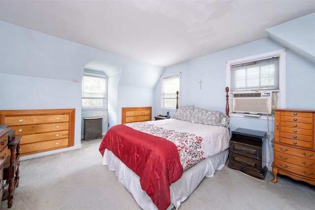 19 Reynal Rd, White Plains, NY 10605 - carpeted bedroom featuring lofted ceiling and cooling unit