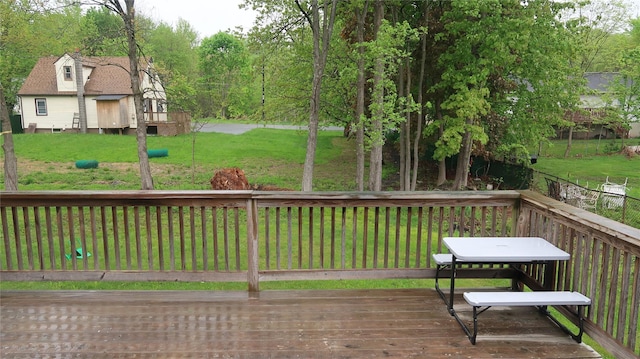 21 Hammond St, Monticello, NY 12701 - deck featuring a lawn