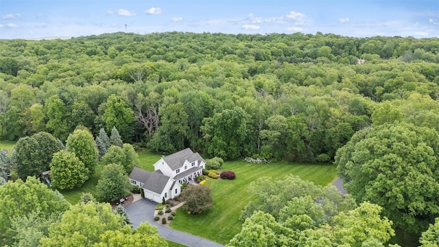 11 Jodi Dr, Newburgh, NY 12550 - aerial view of property and surrounding area featuring a heavily wooded area
