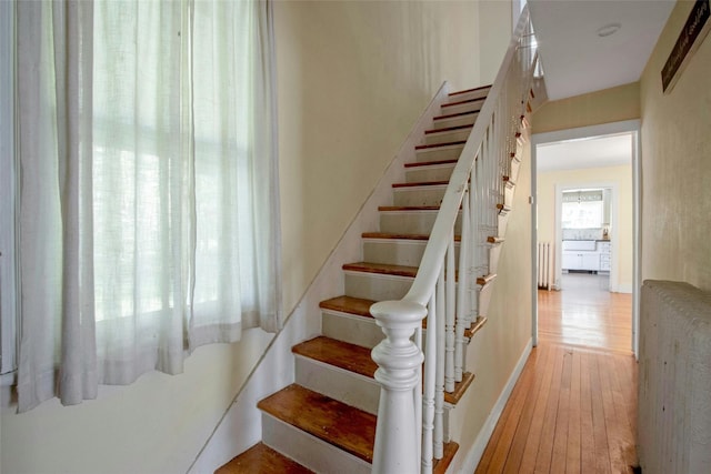 59 E Main St, Washingtonville, NY 10992 - staircase featuring hardwood / wood-style floors